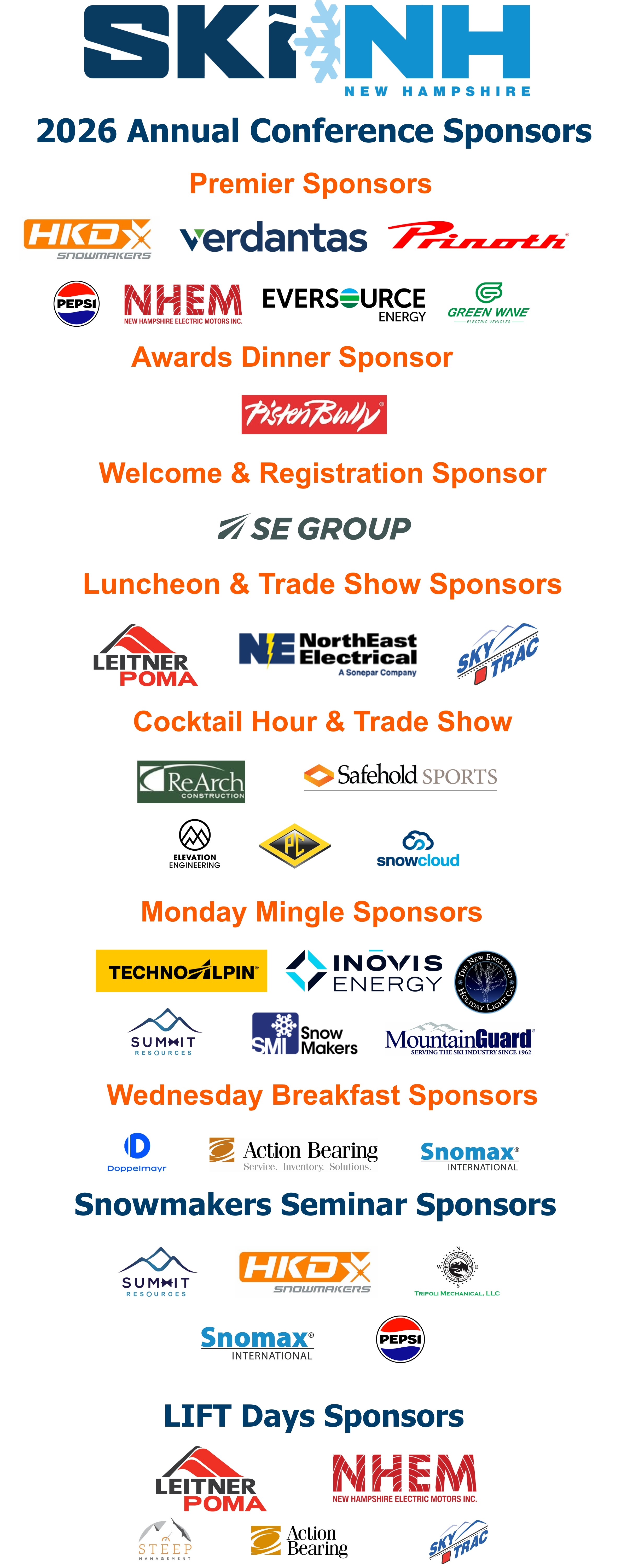 2026 Ski NH Sponsors