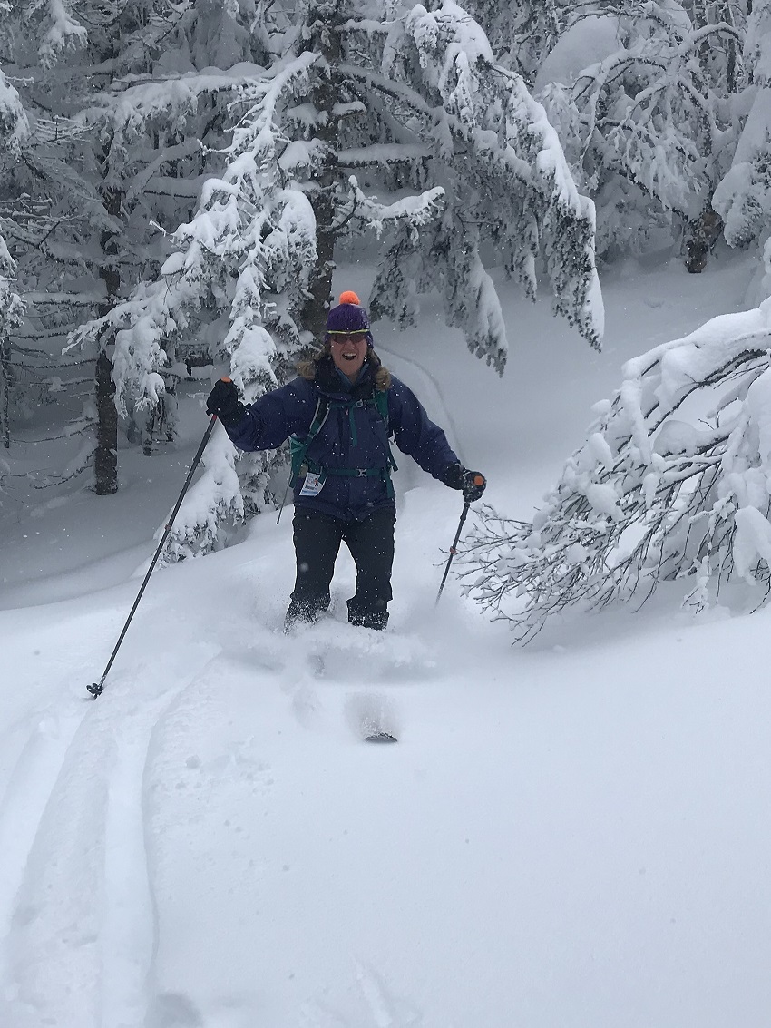 Backcountry powder skiing