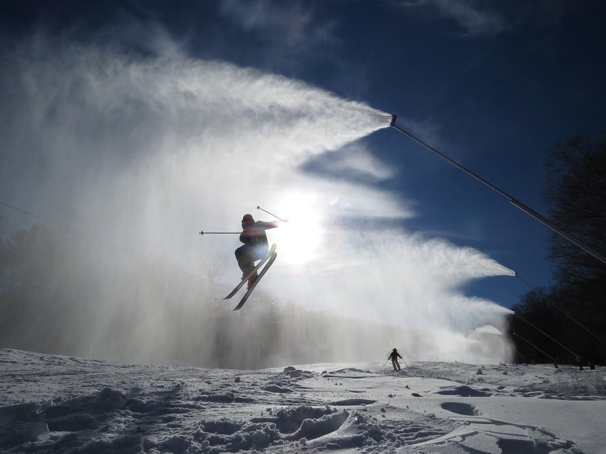 Daffy under snowgun