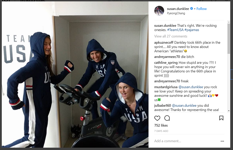 Susan Dunklee and teammates Team USA