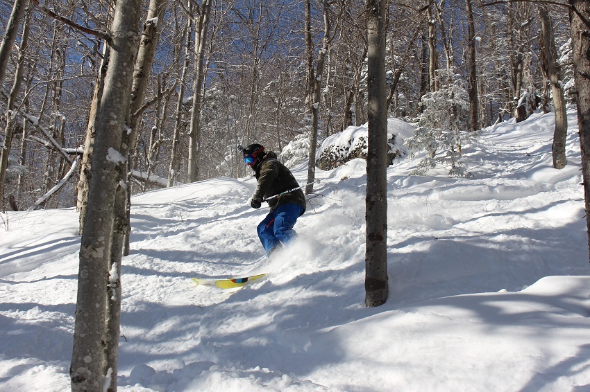 Glade skiing