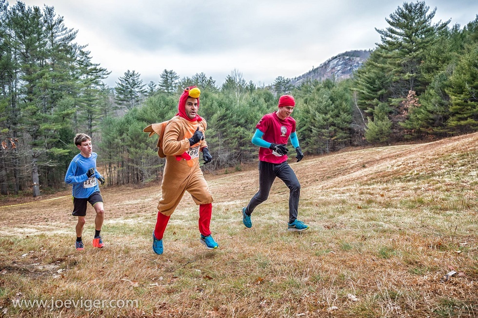 man in turkey costume running photo by Joe Viger