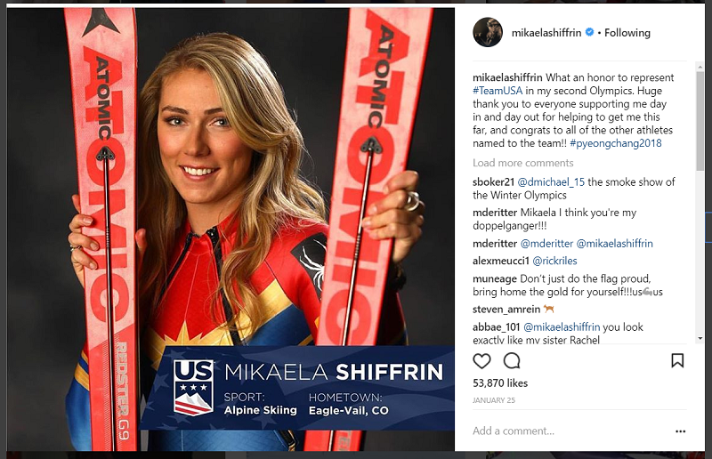 Mikaela Shiffrin Atomic skis