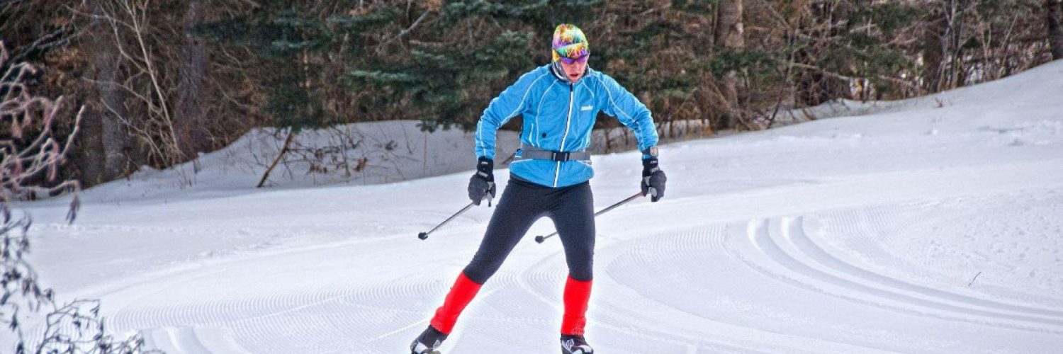 Skate skiing at Great Glen Trails