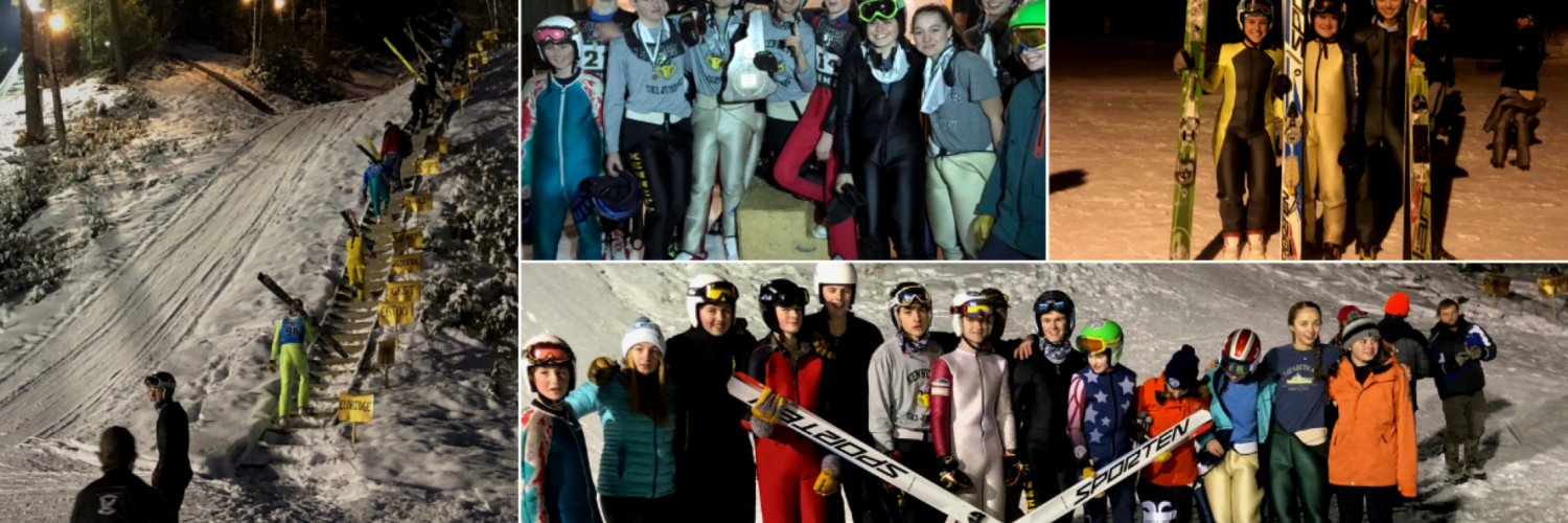 Ski jumping collage