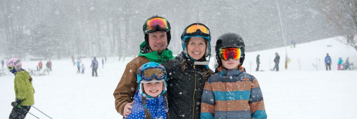 Keeler family photo snowing