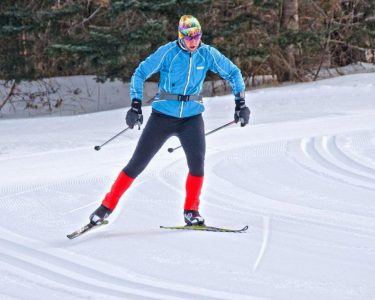 Skate skiing at Great Glen Trails
