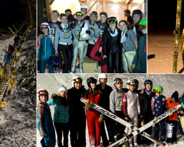 Ski jumping collage