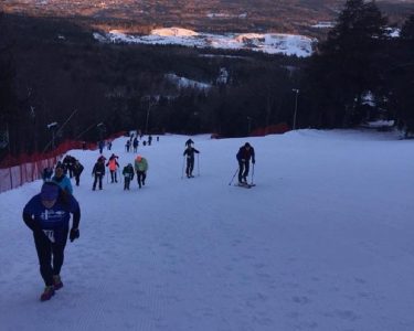 Racers going uphill