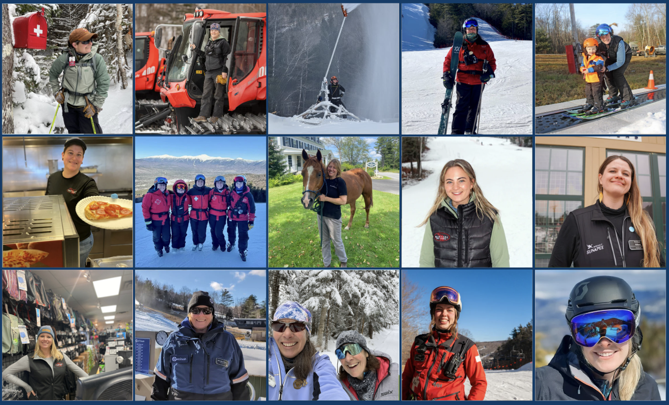 Collage of Women in NH Ski Resorts
