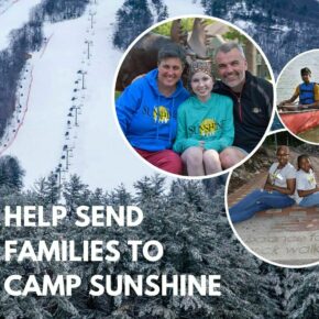 Up for a fun challenge? Head on over to @cranmoremountain this Saturday, March 2nd, and enjoy night skiing, music, and food to support Camp Sunshine! Complete 15 runs as an individual or 60 runs as a team (of 4) between 4:00 and 8:00 PM. For more information or to sign up, click the events 🔗 in bio. #skinewhampshire #cranmoremountainresort #campsunshine