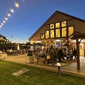 Check out McIntyre Ski Area on Friday and Saturday evenings through October to enjoy light live music, corn hole, and delicious food! #SkiNH #winteriscoming