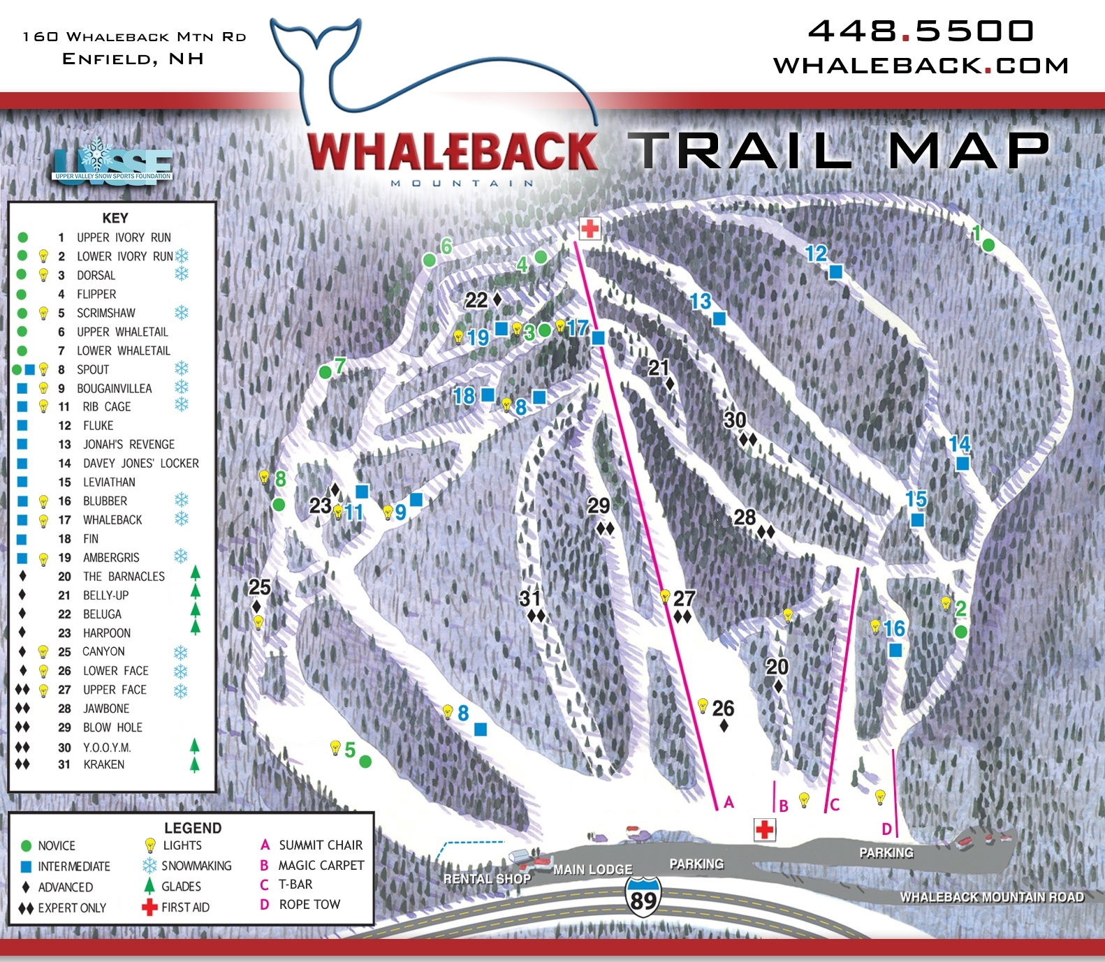 Whaleback Trail Map