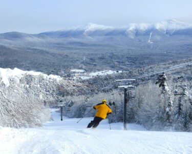 Skier at Bretton Woods in February 2023.